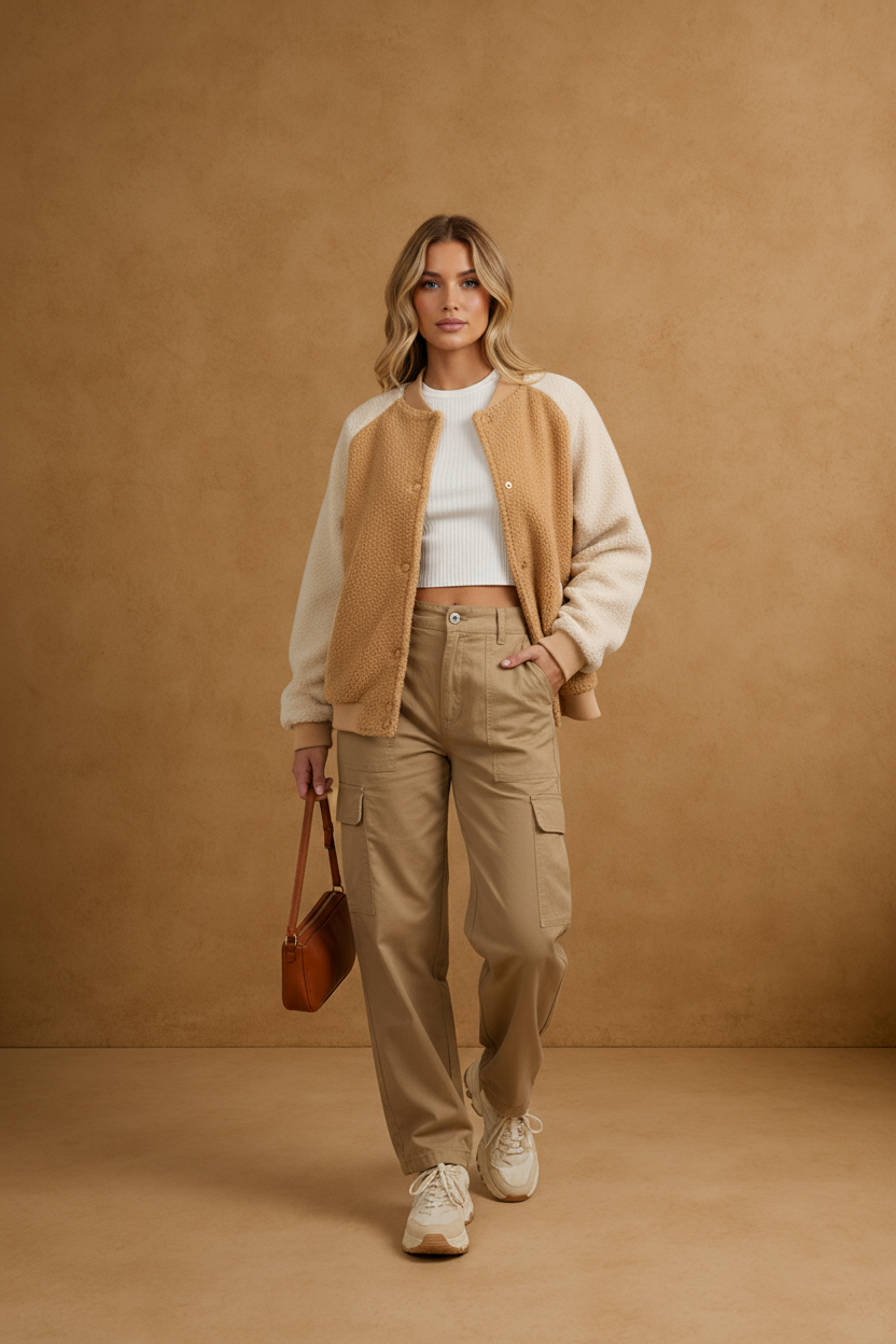 Off Duty Season Sherpa Colorblock Jacket